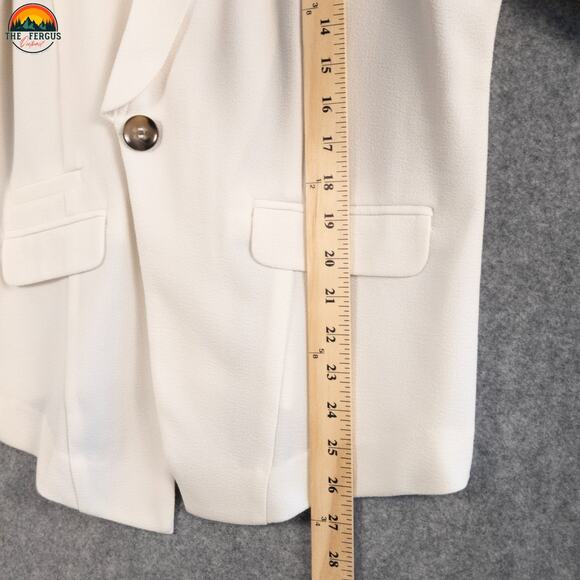 Metaphor Blazer White Ivory Long Sleeve Formal Single-Breasted Women's Size XL - Picture 7 of 11